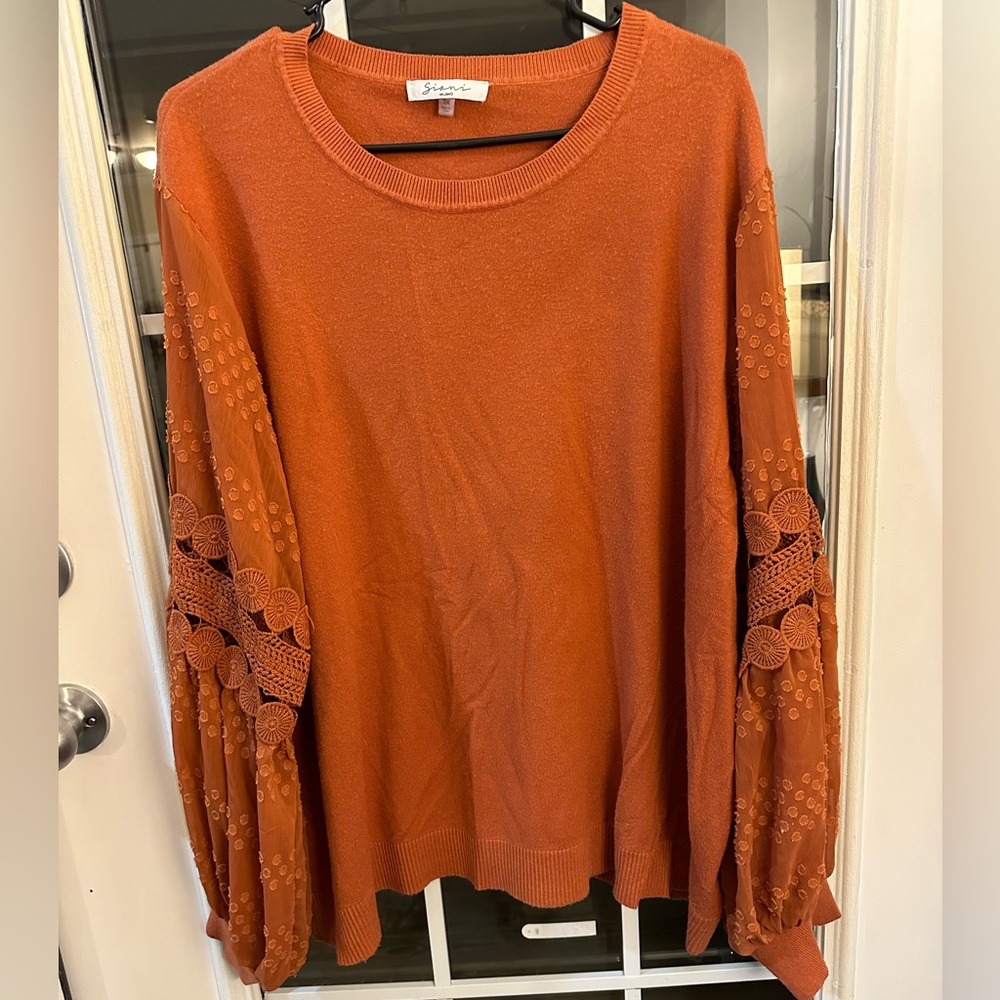 Beautiful Sioni Milano Burnt Orange Sweater